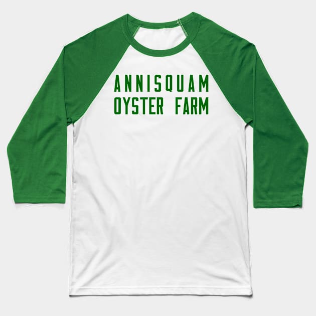 Annisquam Block Green Baseball T-Shirt by AnnisquamOysters